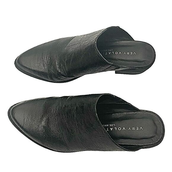 Very Volatile Black Mules Slip On Size 7 Medium Good Condition Pre-Owned - Picture 8 of 9